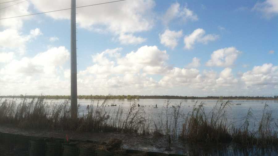 Flooding seen along Highway 23 a week after Hurricane Isaac
