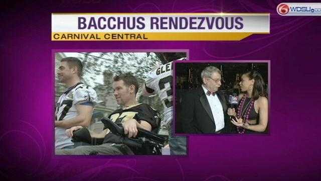 This year's Bacchus was G.W. Bailey, but Steve Gleason also rolled with the Krewe.