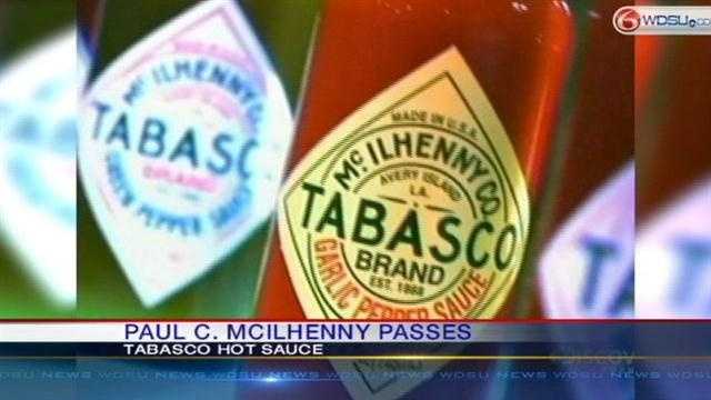 Tabasco head Paul C. McIlhenny dies at the age of 68.
