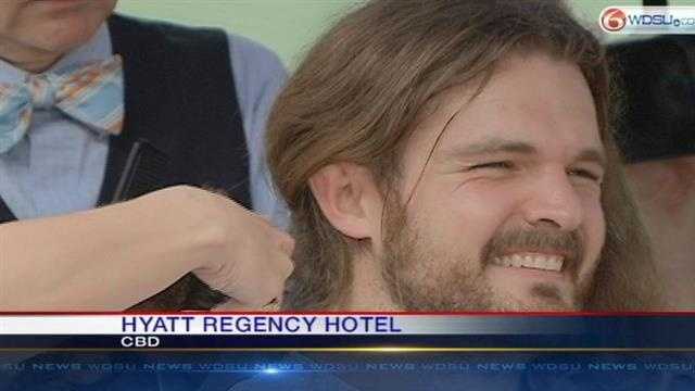 Thomas Morstead shaved head for charity Saturday Thomas Morstead shaved head for charity Saturday