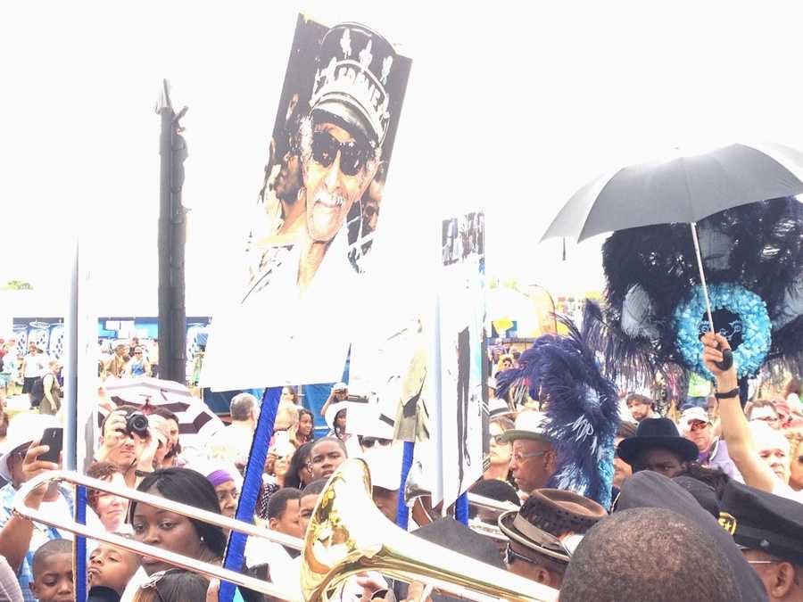 Thousands celebrate the life of 'Uncle' Lionel Batiste at Jazz Fest