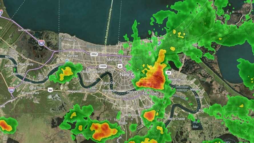 Flash flood warning issued for Orleans, Jefferson parishes