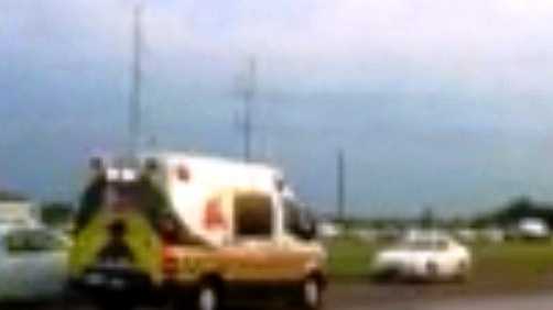 An ambulance rushes from the scene of a deadly accident at the CF Industries plant in Donaldsonville.