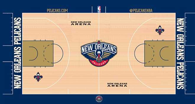 Pelicans Unveil New Court Design