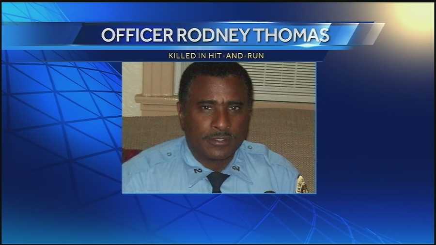 Co-workers describe Officer Rodney Thomas's 8 years on the force.