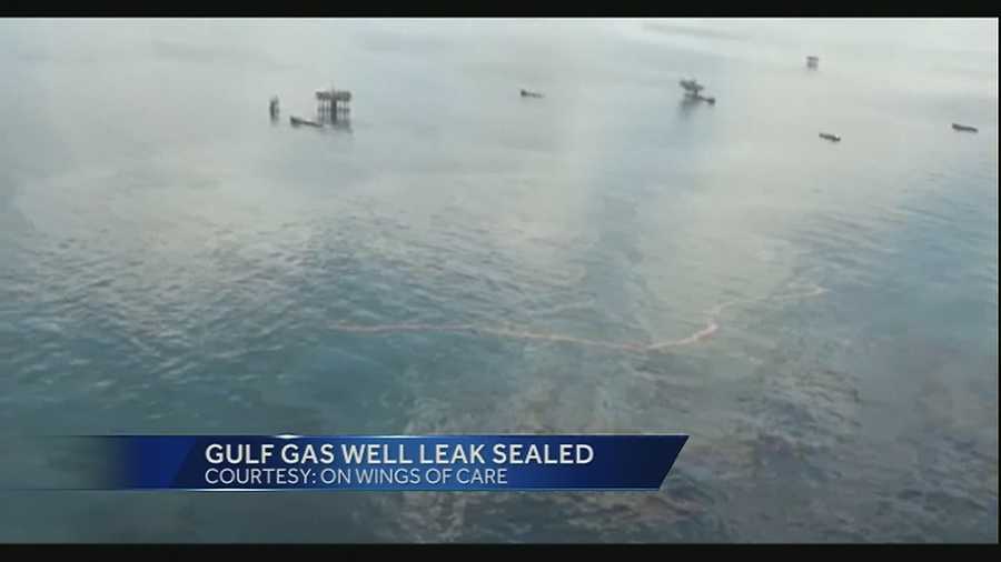 A gas well that started leaking several days ago in the Gulf of Mexico off the Louisiana coast has been sealed.