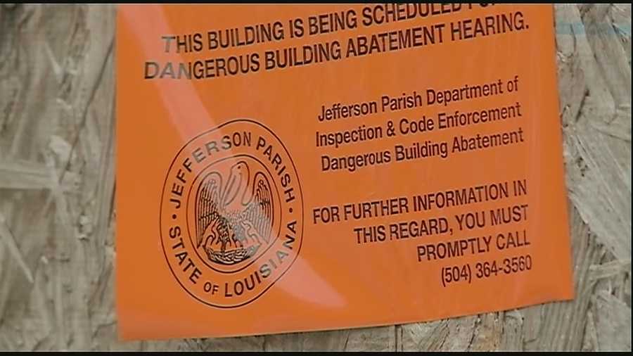 The Jefferson Parish Council approved demolition of an apartment building deemed a 'problem property' in the Woodmere subdivision.