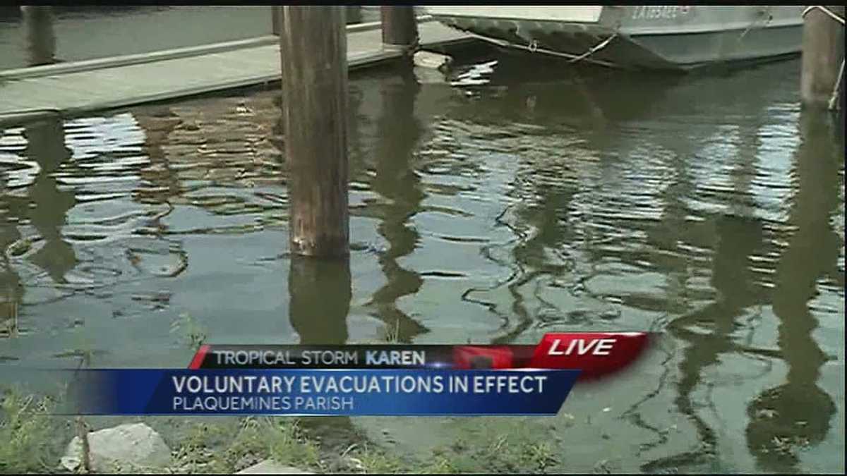 Plaquemines fishing community dock boats, wait for TD Karen to pass