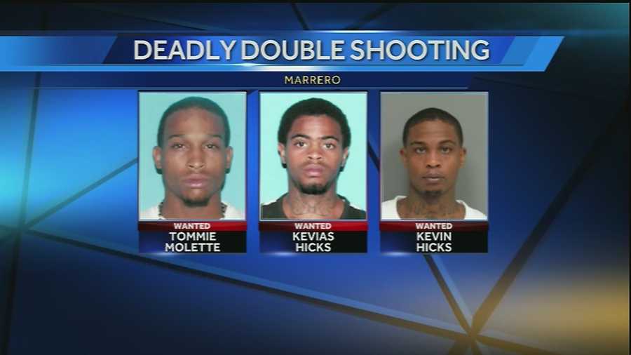 Jefferson Parish authorities identify three suspects in a double shooting in Marrero.