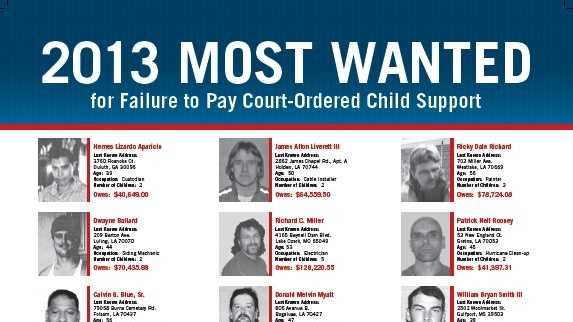child support most wanted