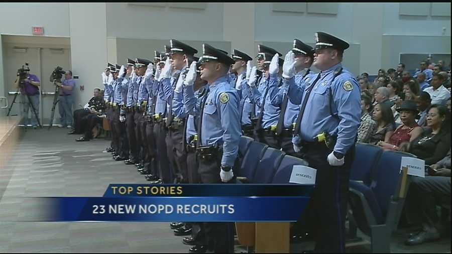 Twenty-three new New Orleans Police Department recruits joined the force on Friday.