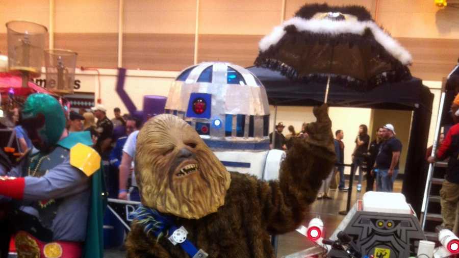 The Krewe of Chewbacchus attended the 2012 New Orleans Wizard World Comic Con. Pictured is the "Sacred Drunken Wookie."