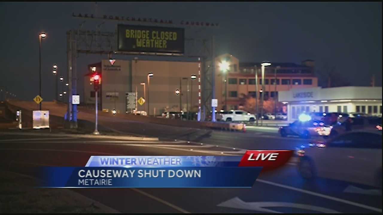 Causeway closed again after brief relief period