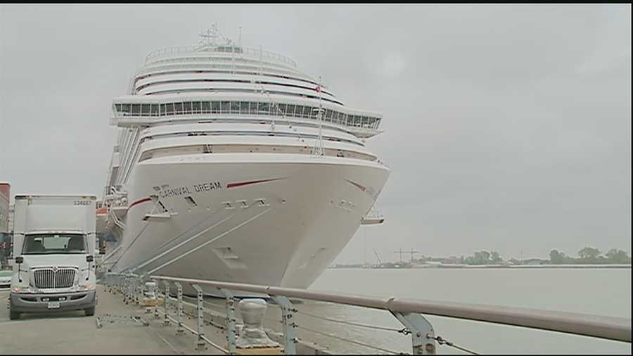 The Carnival Dream is setting out on its first voyage from the Port of New Orleans.