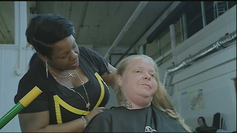 People at the New Orleans Mission got free haircuts Wednesday thanks to Paul Mitchell Cosmotology.