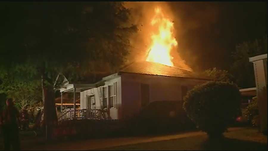 Firefighters battled a 3-alarm blaze in Jefferson Monday morning.