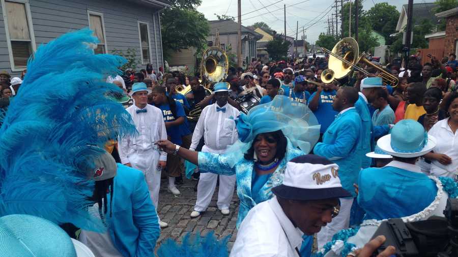 A year after a mass shooting disrupted the Mother's Day second-line, the parade returned to the 7th Ward intersection where the shooting happened.