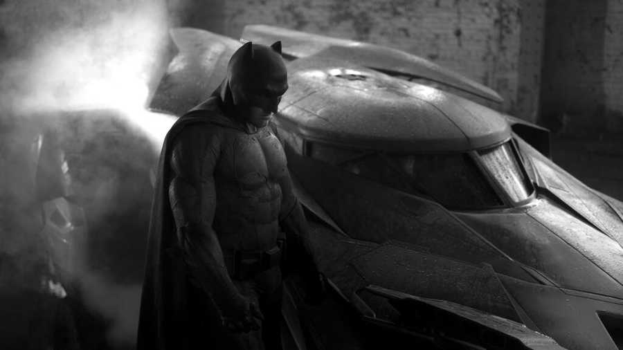 Zack Snyder, director of the upcoming "Man of Steel" sequel, tweeted a photo of Ben Affleck in the full Batman costume standing next to the redesigned Batmobile for the 2016 film.