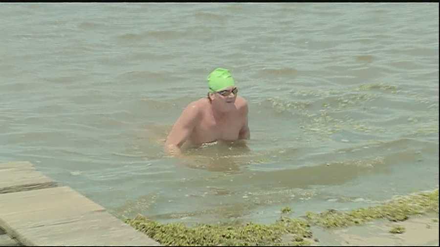 A man accomplished an amazing feat Thursday afternoon, completing a swim from the Southshore to the Northshore of Lake Pontchartrain in just under 15 hours. The distance is about three miles longer than the English Channel in the Atlantic Ocean.