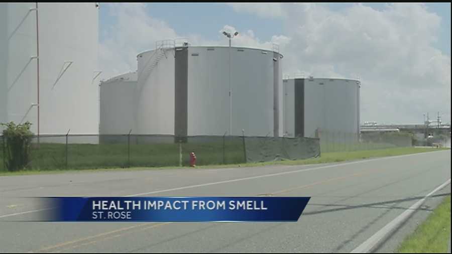 Residents in St. Rose took their concerns over an odor that has permeated in the area for 12 days to the governor's office.