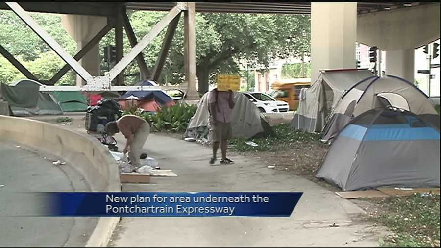 The city of New Orleans announced plans to redevelop the area where homeless encampments were popping up under the Pontchartrain Expressway.