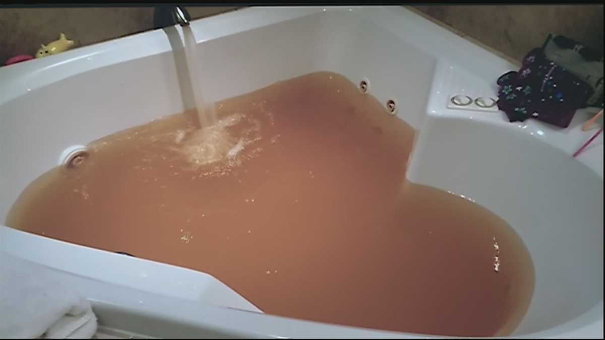 Rustcolored water showing up in one community
