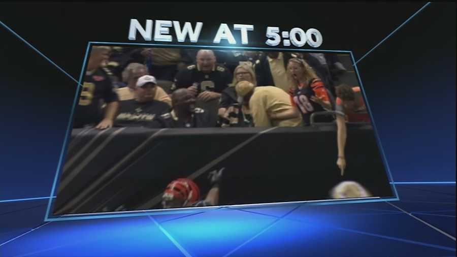 It was a big buzz during Sunday's game at the Superdome. A female Bengal's fan tried to catch a football when a Saints fan grabbed it away from her. The interception was caught on camera and the footage was shown and talked about on national TV.
