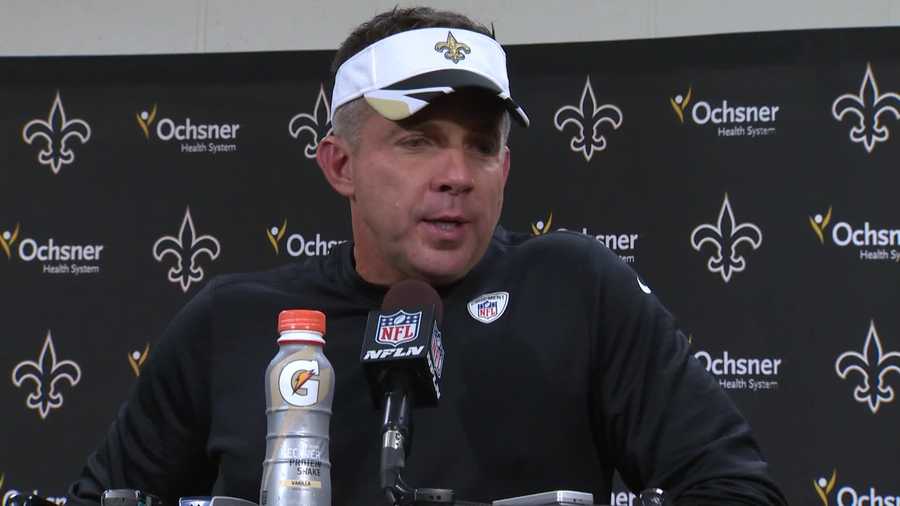 New Orleans Saints head coach Sean Payton addresses the media after the Black and Gold won against the Steelers in Pittsburgh. Payton also took a moment to address, what he calls, "splash reports" by media outlets.