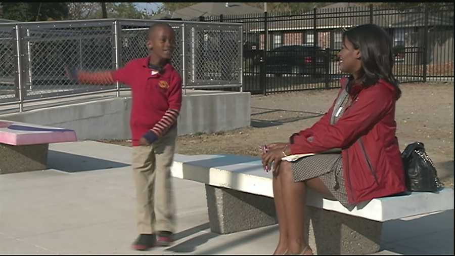 A 6-year-old boy is making a grass roots push for a playground at his school.