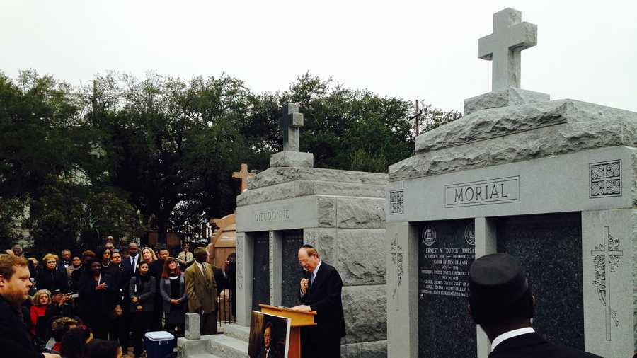 Remains of former mayor Ernest 'Dutch' Morial being moved to new tomb