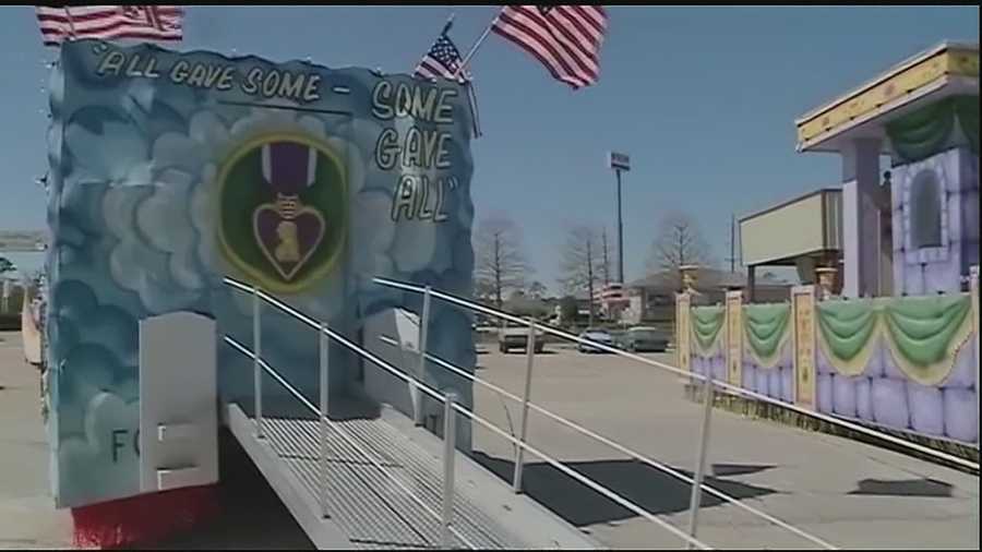 When the Krewe of Dionysus rolled through Slidell last year, a special float rolled with them -- one built completely accessible to military personnel wounded in action. That invitation to riders expanded for the 2015 parade, as the Krewe is reaching out to another group of heroes wearing slightly different uniforms.