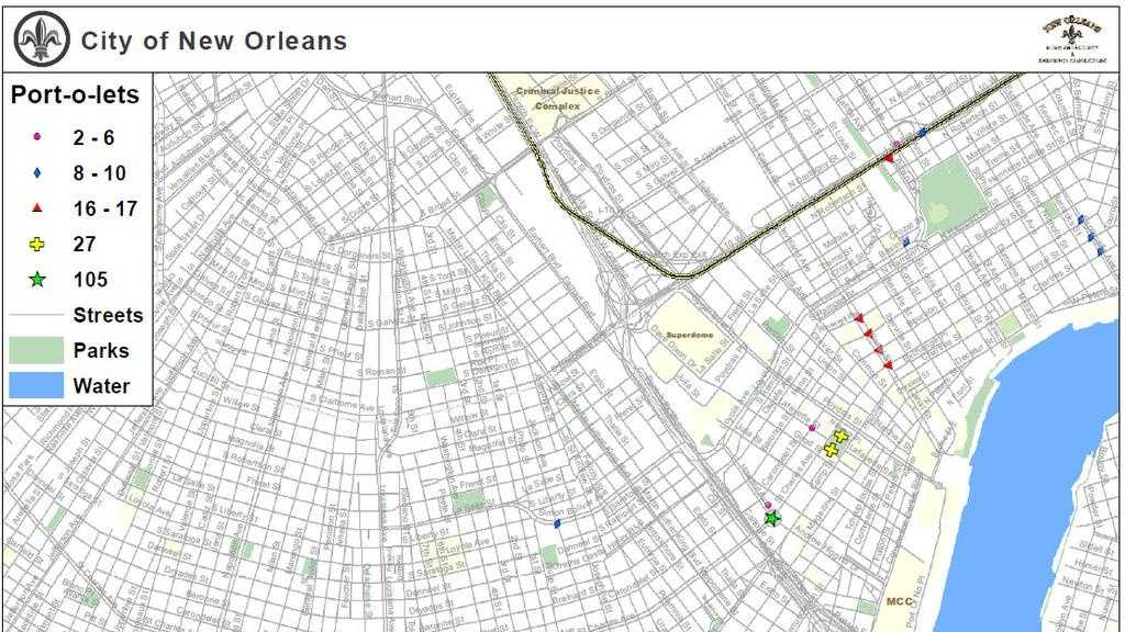 Relief! City releases locations of port-o-lets for 2015 Mardi Gras