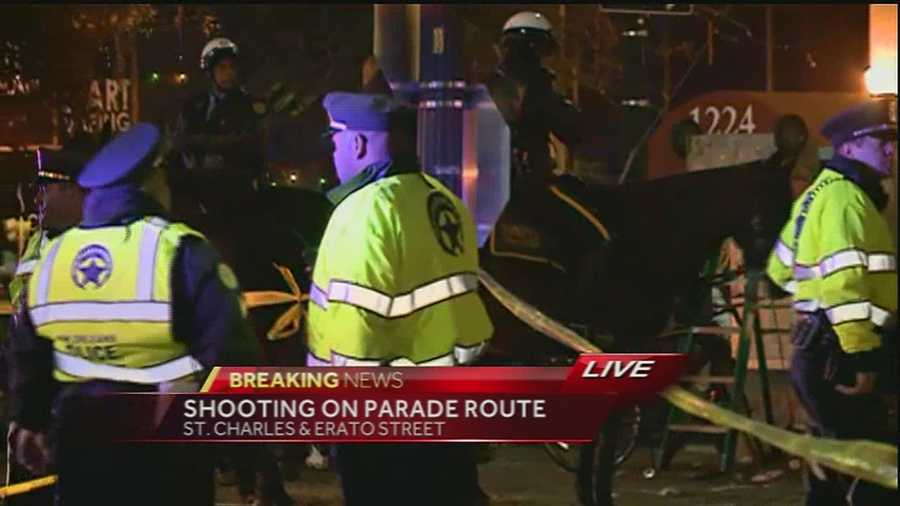 Two people were injured Thursday night in a double shooting on the Uptown parade route.