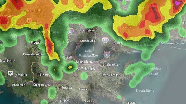 Hour By Hour Radar Tuesday Storms Push Through Southeast Louisiana