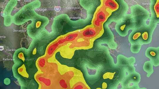 Hour-by-hour RADAR: Tuesday storms push through southeast Louisiana, Mississippi