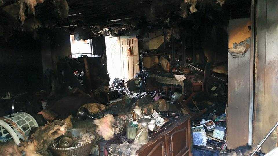 Images Crews rescue dog from house fire in