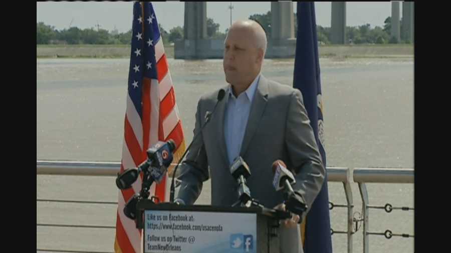 Mayor Mitch Landrieu was joined by local, state and federal leaders to discuss the Greater New Orleans Hurricane and Storm Damage Risk Reduction System.