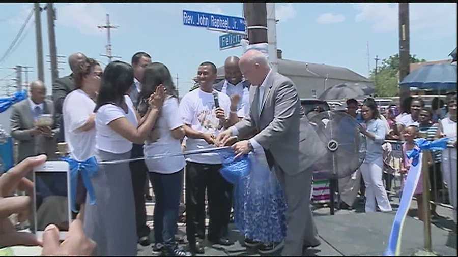 The signs have been up for weeks now, but on Sunday a local church officially celebrated the renaming of a Central City street after its iconic late pastor.