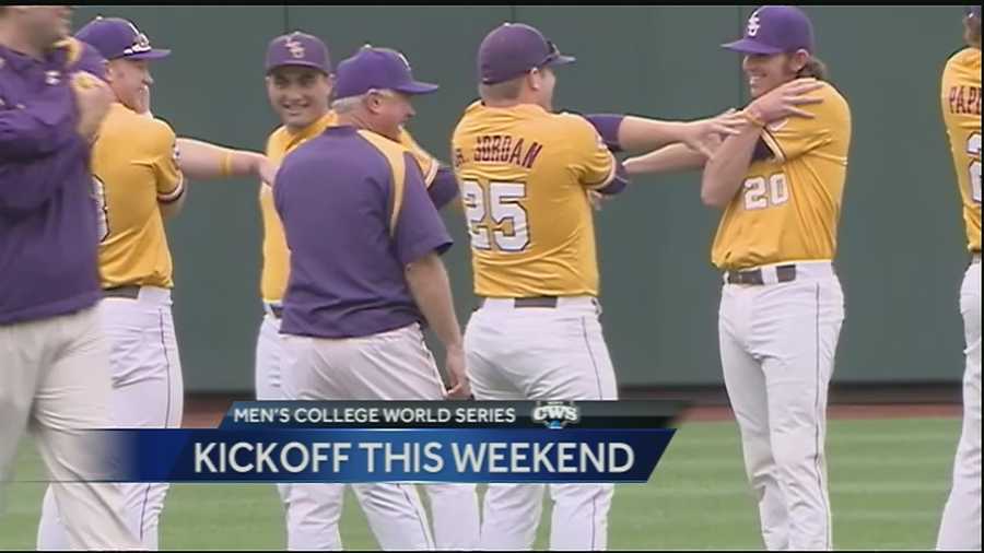 The men's College World Series kicks off in Nebraska this weekend and the LSU Tigers are getting ready for their matchup against TCU on Sunday.