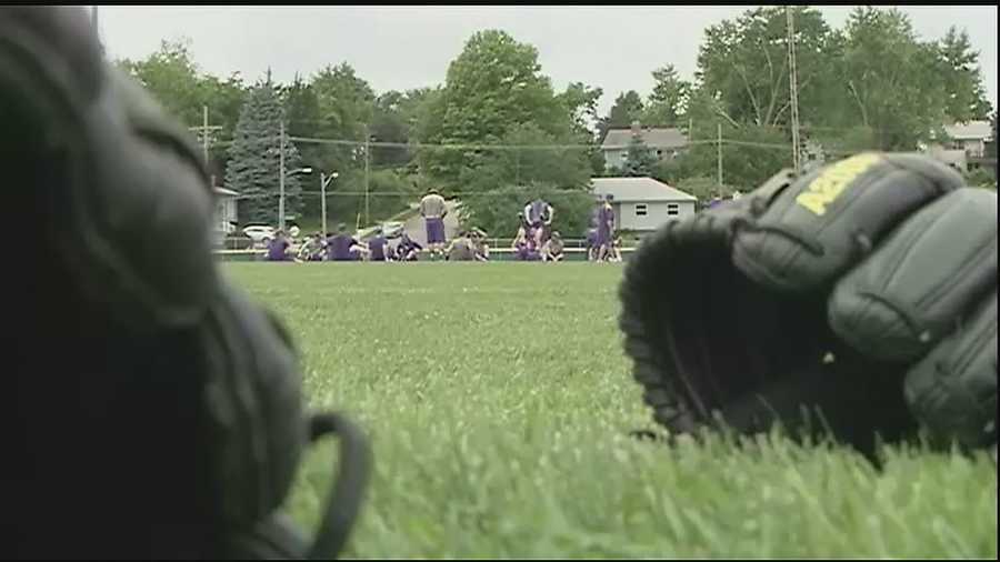 The LSU Tigers, with one last practice before their game Sunday, moved their setting 20 minutes south of Omaha to Bellevue East High School.