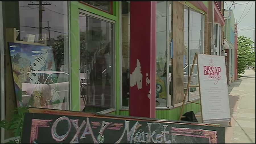 A new store in the St. Roch Market area just opened its doors last weekend and it's already had to board up a window.
