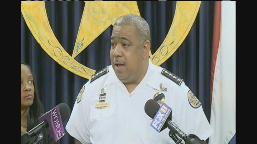 New Orleans Police Department Superintendent Michael Harrison discussed the arrest of a 12-year veteran of the police department for his part in Travis Boys' case.