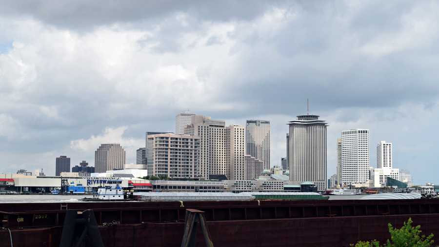 The New Orleans skyline, as seen from the Westbank