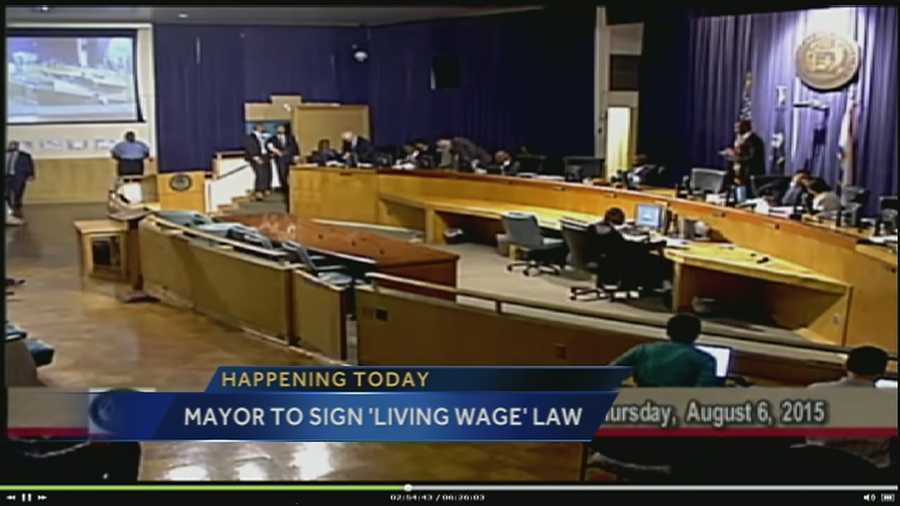 Earlier this month, the New Orleans City Council approved an ordinance requiring a minimum $10.55 an hour wage starting next year for anyone working for a company getting significant contracts or subsidies from the city.