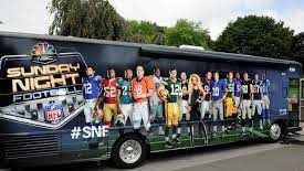 The Sunday Night Football bus is making appearances this weekend in New Orleans ahead of the Saints' showdown with the Dallas Cowboys.