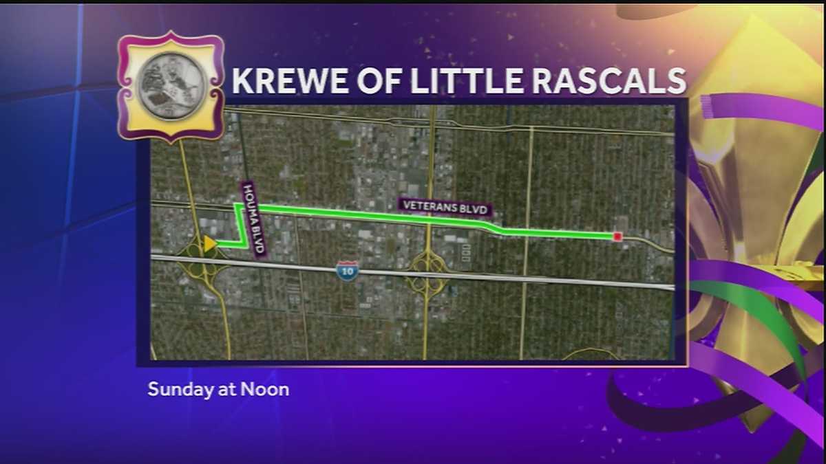 Follow Krewe of Little Rascals Sunday with the WDSU Parade Tracker