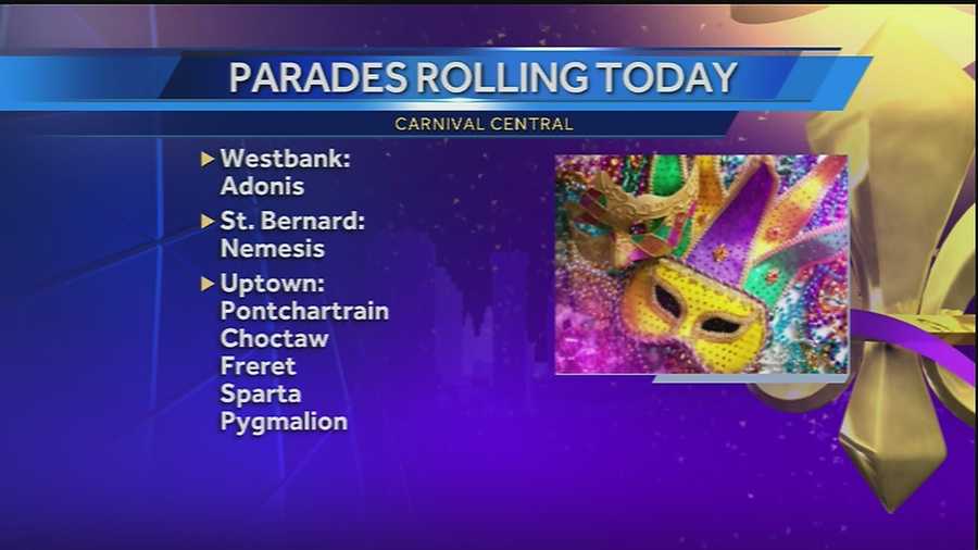 Follow Saturday parades across New Orleans area with the WDSU Parade Tracker