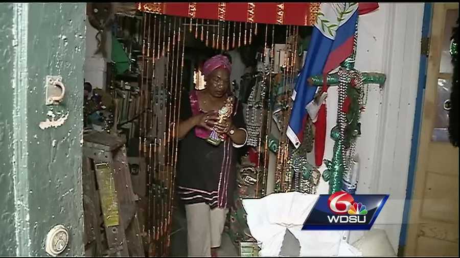 A fire damaged a voodoo temple in the French Quarter. The priestess is now working to rebuild it.