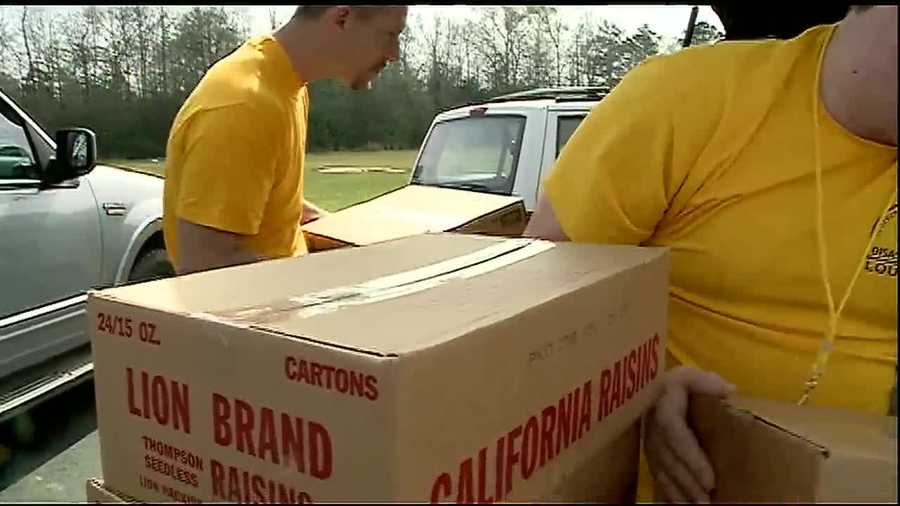 Second Harvest Food Bank went up to Washington Parish Tuesday to help flood victims who will now have to rebuild their lives.