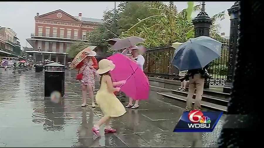 It was a rainy Easter Sunday for locals and visitors.